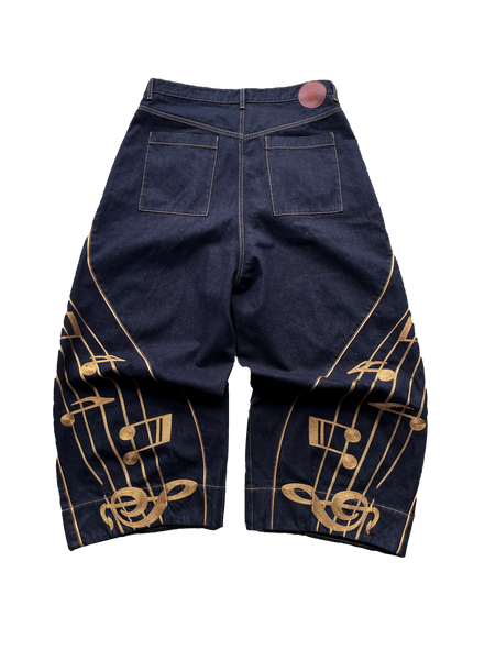 Warped Sheet Music Denim