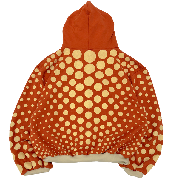 Orange Illusion Dots Hoodie