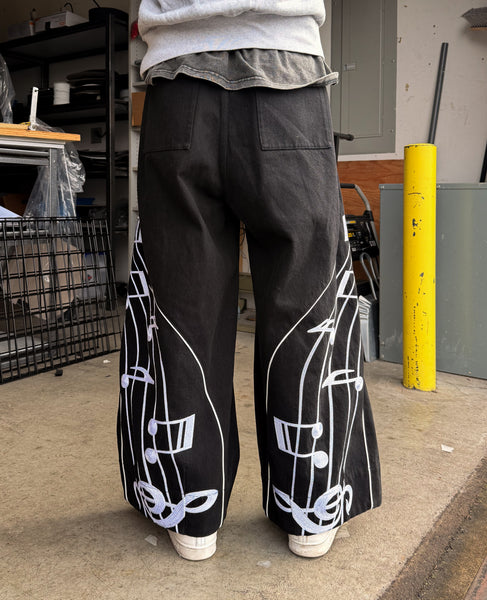 Warped Sheet Music Denim