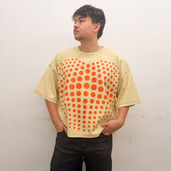 Cream Illusion Dots Tee