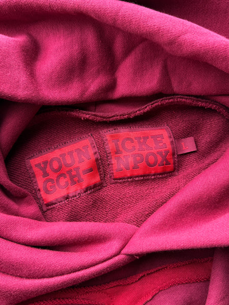 Deep Red Wave Hoodie