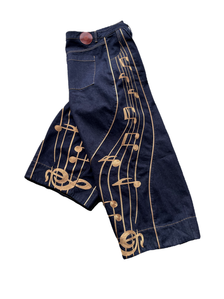 Warped Sheet Music Denim