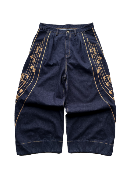 Warped Sheet Music Denim