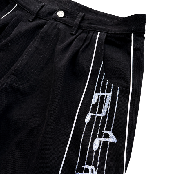 Warped Sheet Music Denim