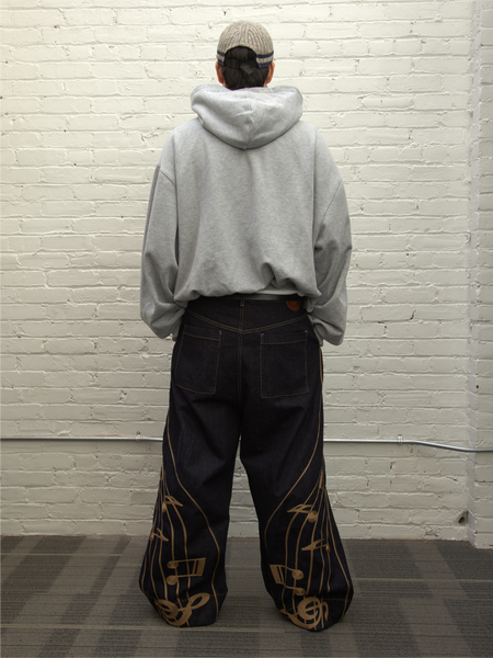 Warped Sheet Music Denim