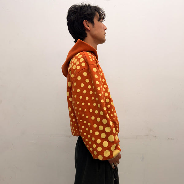 Orange Illusion Dots Hoodie