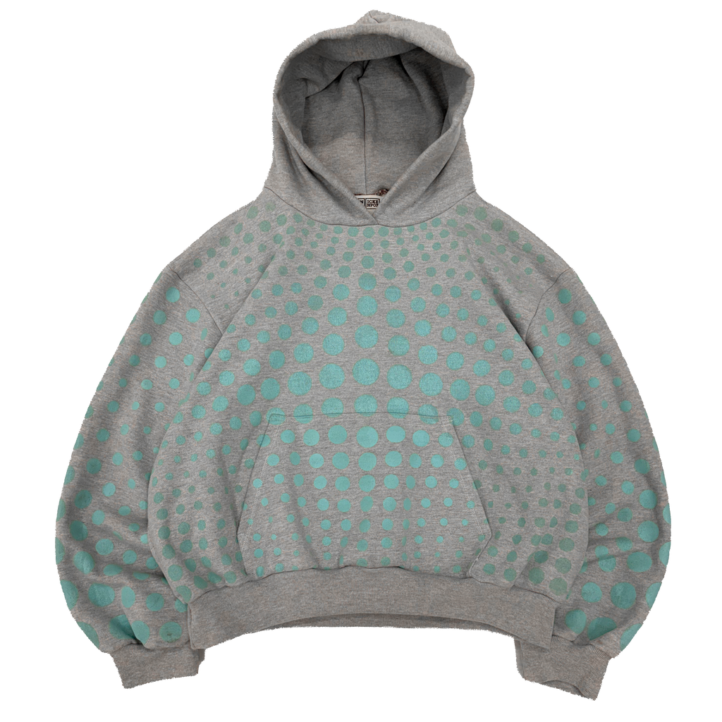 Gray Illusion Dots Hoodie