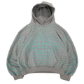 Gray Illusion Dots Hoodie