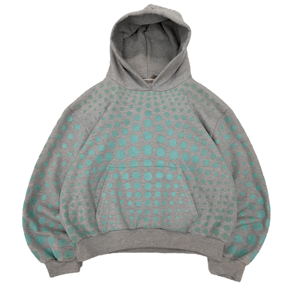 Gray Illusion Dots Hoodie