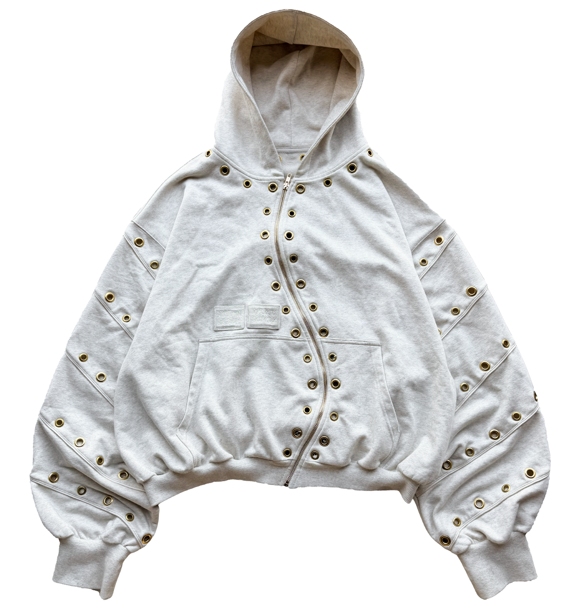 (Pre-Sale) Gold Grommet Wavy Zip
