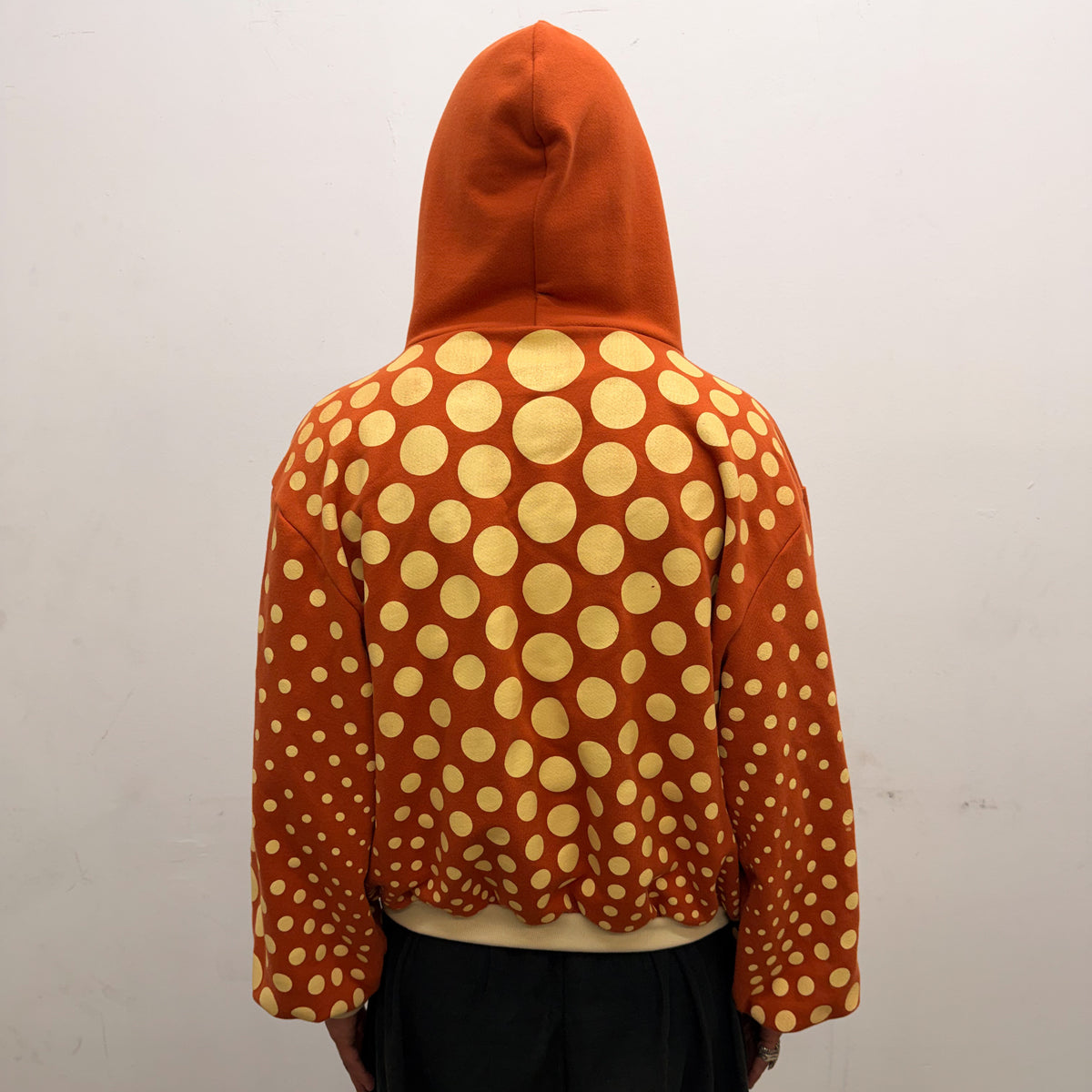 Gray Illusion Dots Hoodie