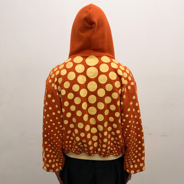 Gray Illusion Dots Hoodie
