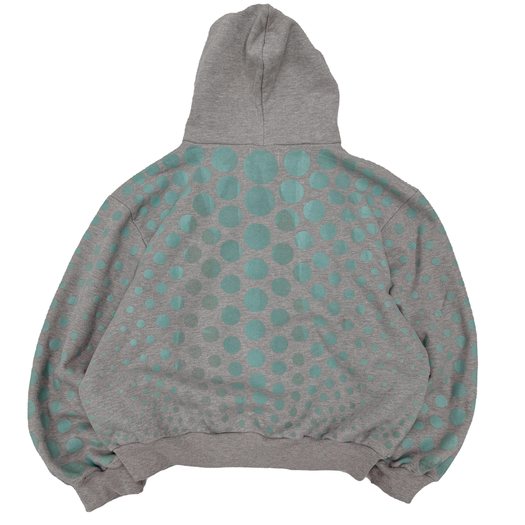 Gray Illusion Dots Hoodie
