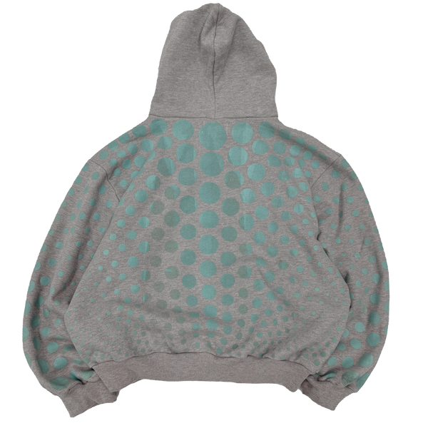 Gray Illusion Dots Hoodie