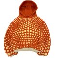 Orange Illusion Dots Hoodie