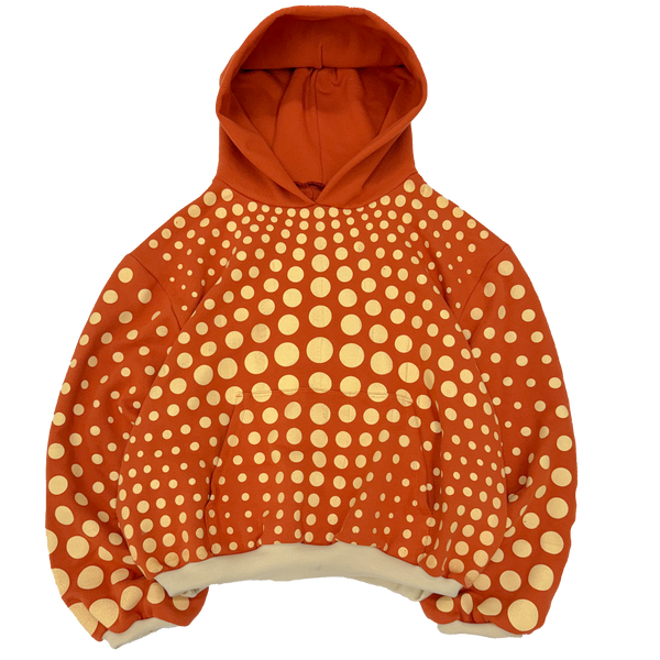 Orange Illusion Dots Hoodie