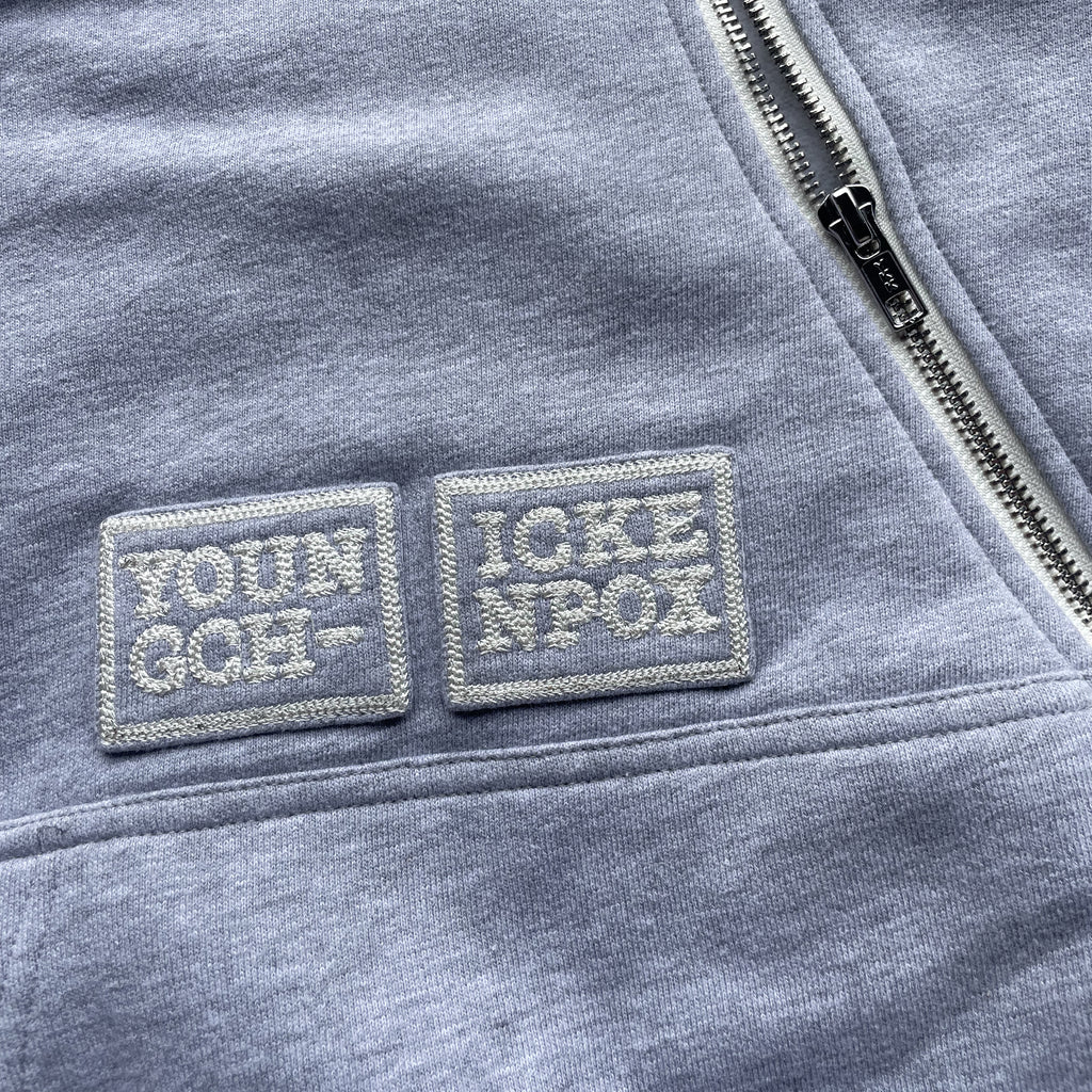 Gray Wavy Zip
